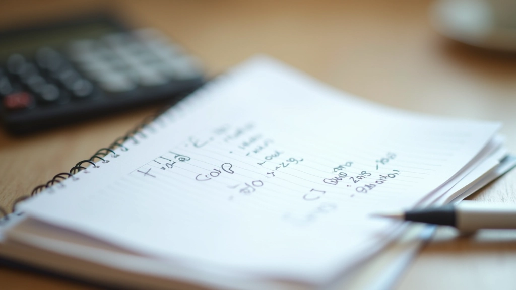 Detailed notebook showing income and expense tracking for business records